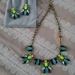 Necklace and earrings costume jewelry set